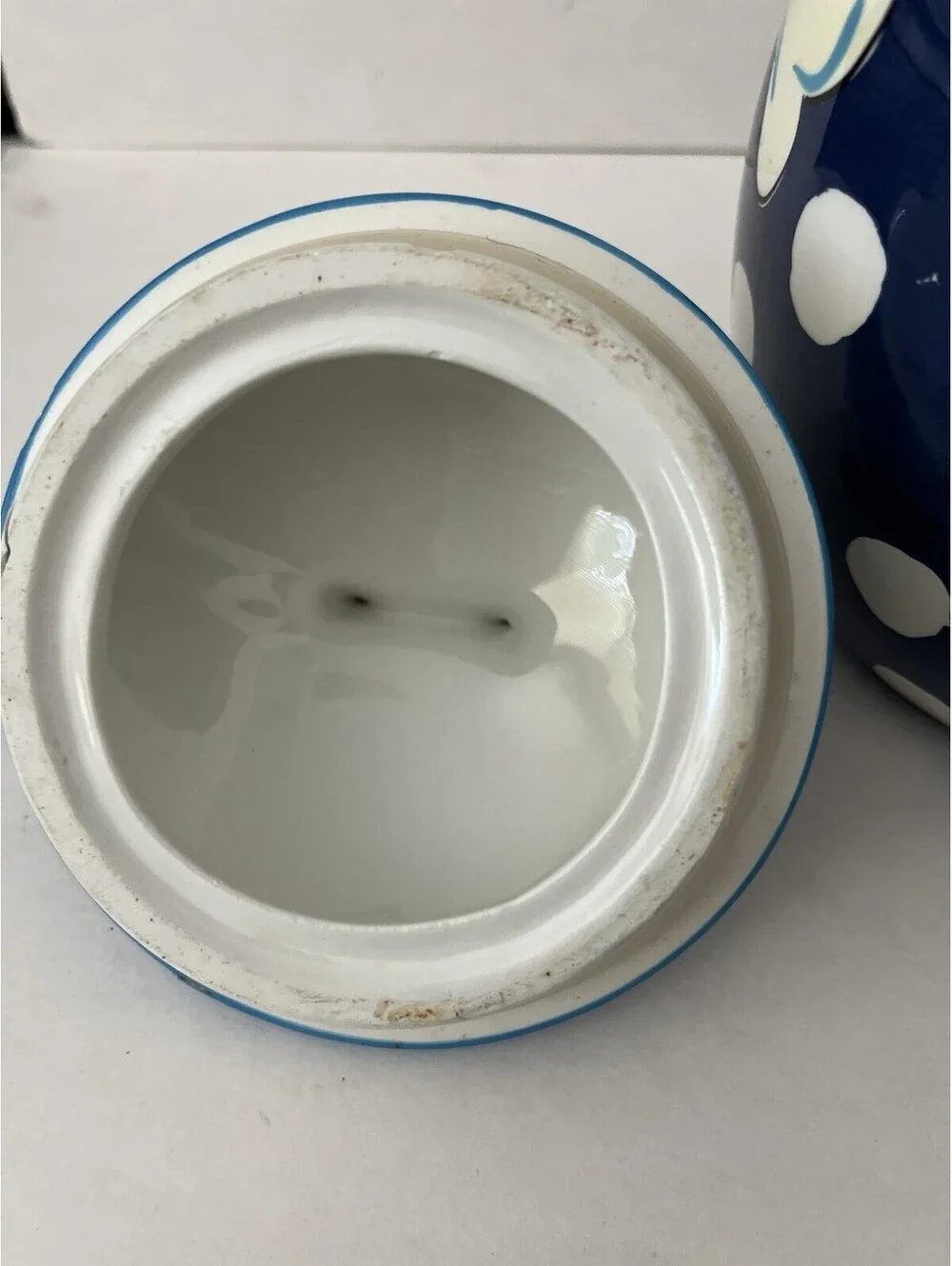 Hausenware Dog Treat Biscuit Bone Canister Cookie Jar Hand Painted Ceramic